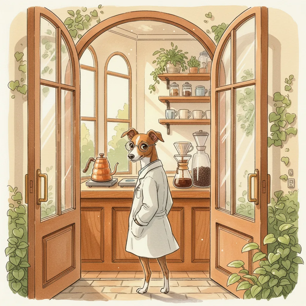 Professor Ruphus in his coffee studio